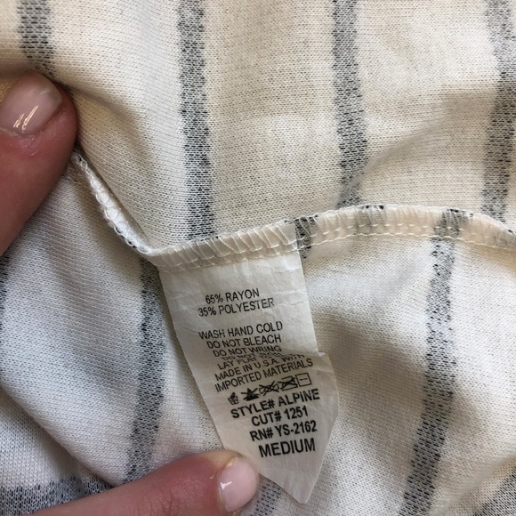 Long Sleeve Striped Black/Creme Dress - Picture 5 of 5